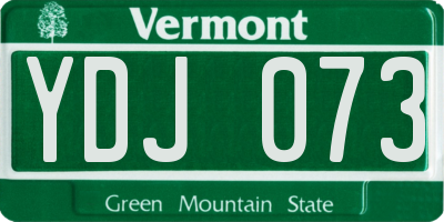VT license plate YDJ073