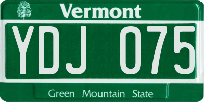 VT license plate YDJ075