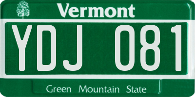 VT license plate YDJ081
