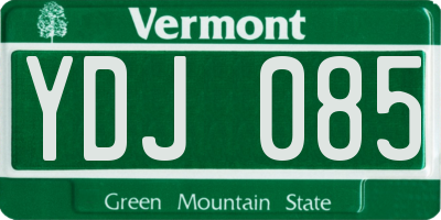 VT license plate YDJ085
