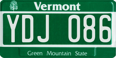 VT license plate YDJ086