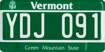 VT license plate YDJ091
