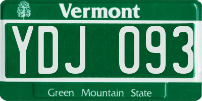 VT license plate YDJ093