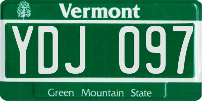 VT license plate YDJ097