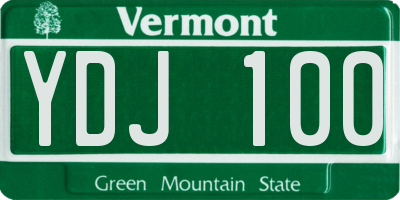 VT license plate YDJ100