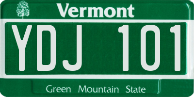 VT license plate YDJ101
