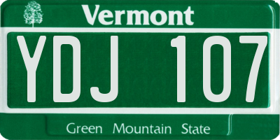 VT license plate YDJ107