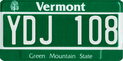 VT license plate YDJ108