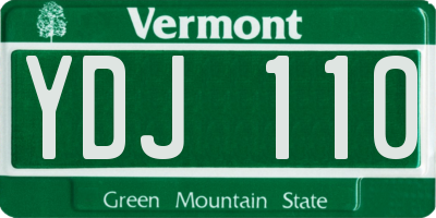 VT license plate YDJ110
