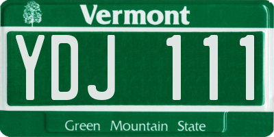 VT license plate YDJ111