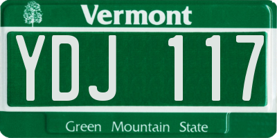 VT license plate YDJ117