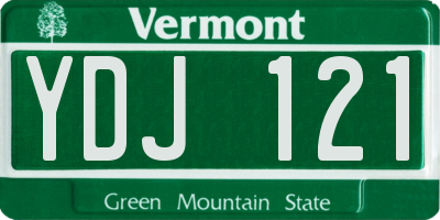 VT license plate YDJ121