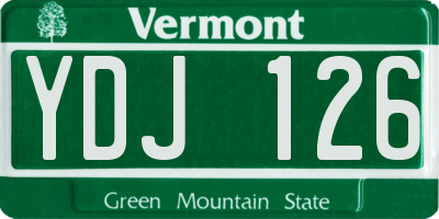 VT license plate YDJ126