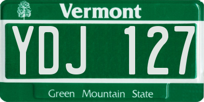 VT license plate YDJ127