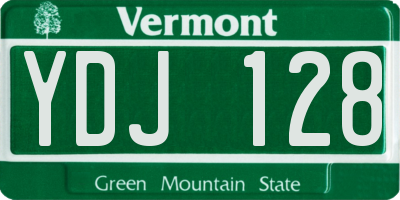 VT license plate YDJ128