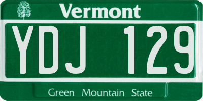 VT license plate YDJ129