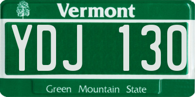 VT license plate YDJ130