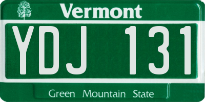 VT license plate YDJ131