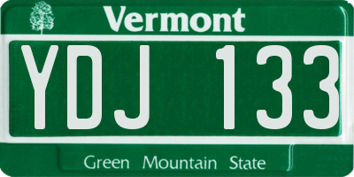 VT license plate YDJ133