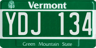 VT license plate YDJ134