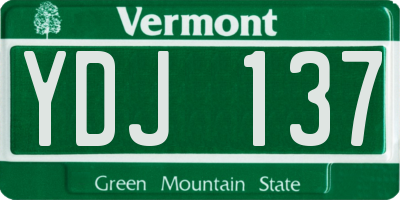VT license plate YDJ137