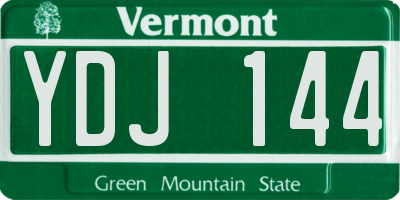 VT license plate YDJ144