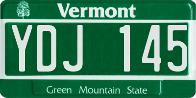 VT license plate YDJ145