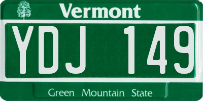 VT license plate YDJ149