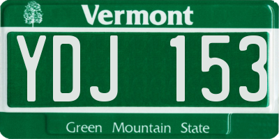 VT license plate YDJ153