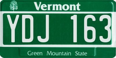 VT license plate YDJ163