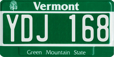 VT license plate YDJ168