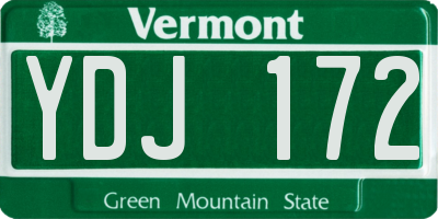 VT license plate YDJ172