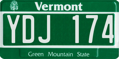 VT license plate YDJ174