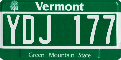 VT license plate YDJ177
