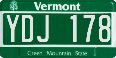 VT license plate YDJ178