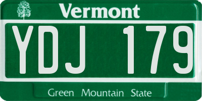 VT license plate YDJ179