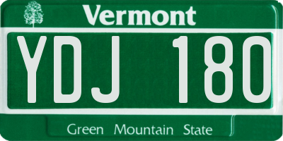VT license plate YDJ180