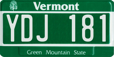 VT license plate YDJ181