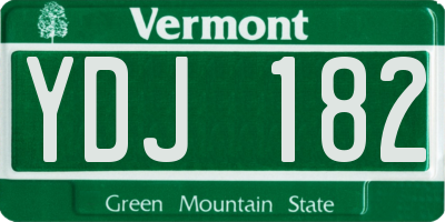 VT license plate YDJ182