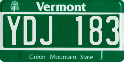 VT license plate YDJ183