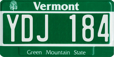 VT license plate YDJ184