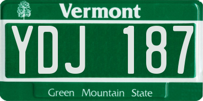 VT license plate YDJ187