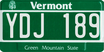 VT license plate YDJ189