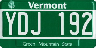 VT license plate YDJ192