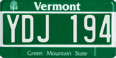 VT license plate YDJ194