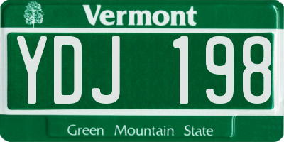 VT license plate YDJ198