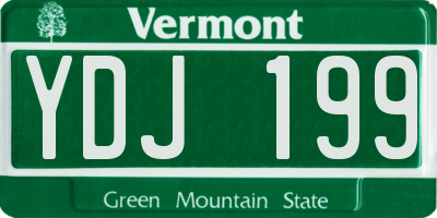 VT license plate YDJ199