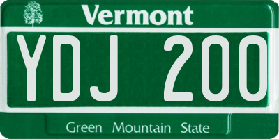 VT license plate YDJ200