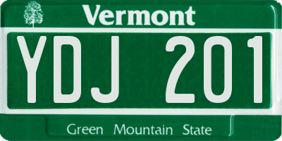 VT license plate YDJ201