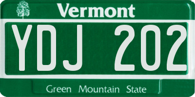 VT license plate YDJ202